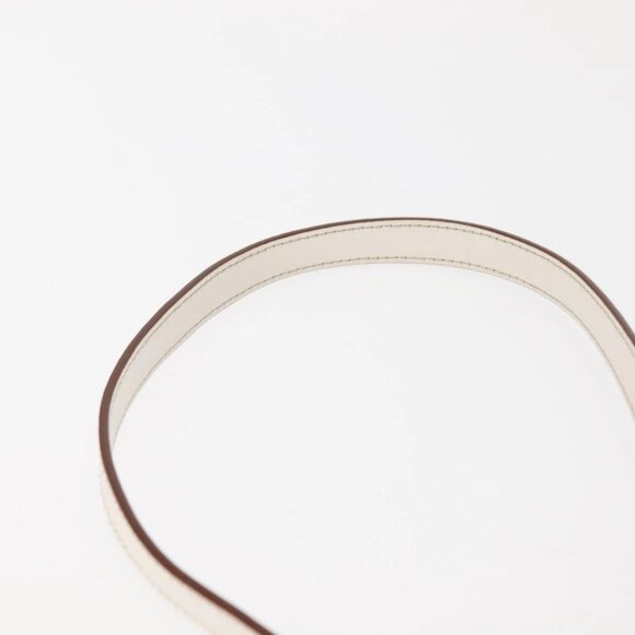 PRADA Shoulder Bag Leather White Gold Auth ep11182 - Picture 9 of 16